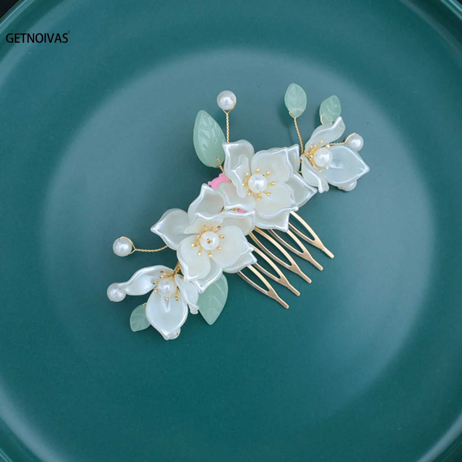 Chinese Wedding Jewelry Set Floral Hair Clip Hair Sticks Haircomb Women Vintage Pear Hairpin Retro Hanfu Hair AccessoriesX240913