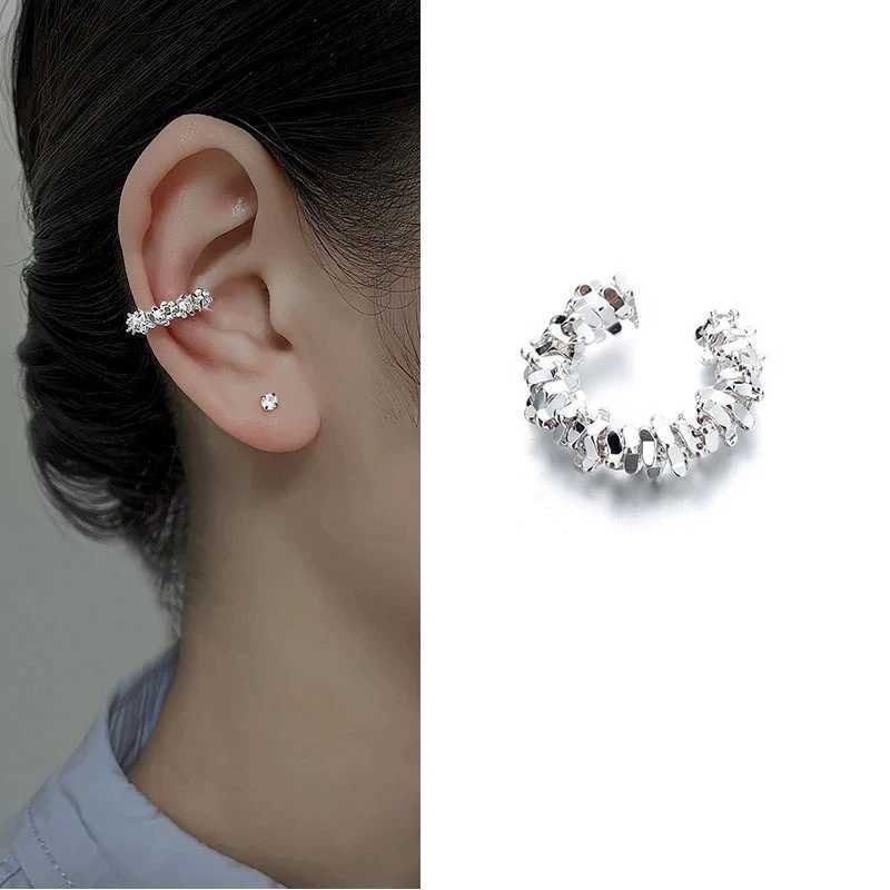 Hot 1 Pcs Irregular Star Clip Earrings For Women Fashion Simple No Piercing Ear Cuff Jewelry GiftX240913