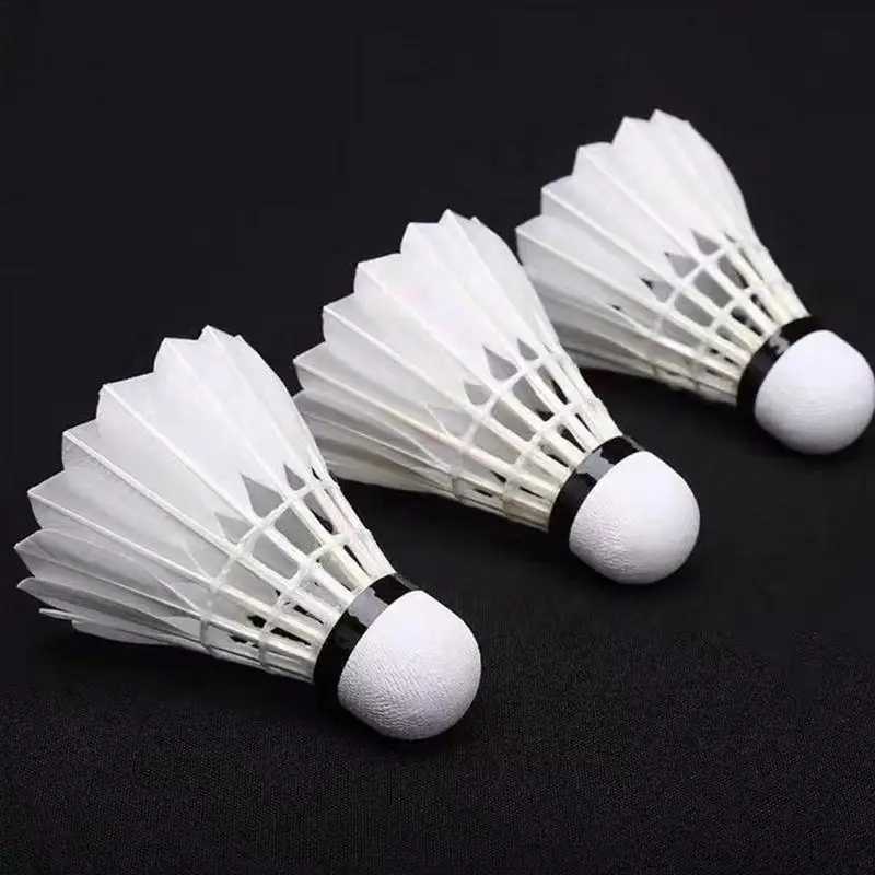 High quality Badminton Shuttlecocks Duck Feather Hard Head Shuttle Balls High Elastic Stable Waterproof Badminton Shuttlecocks Y240912