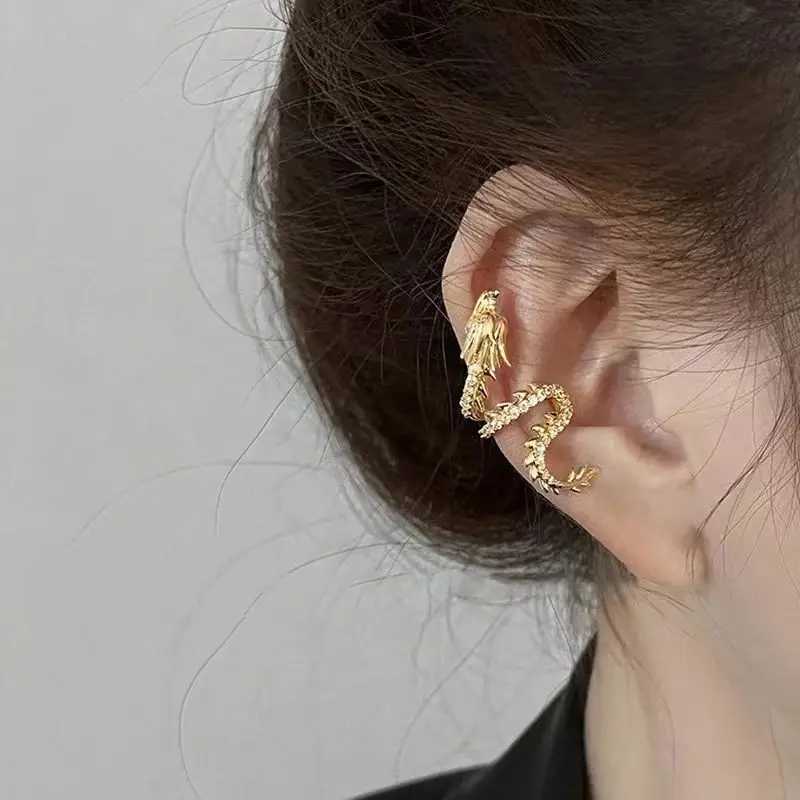 Dragon Shape Ear Clip Vintage Punk Gothic Exquisite Earrings for Women and Men Clip On Earrings Boucle Oreille Femme 2024 PartyX240913