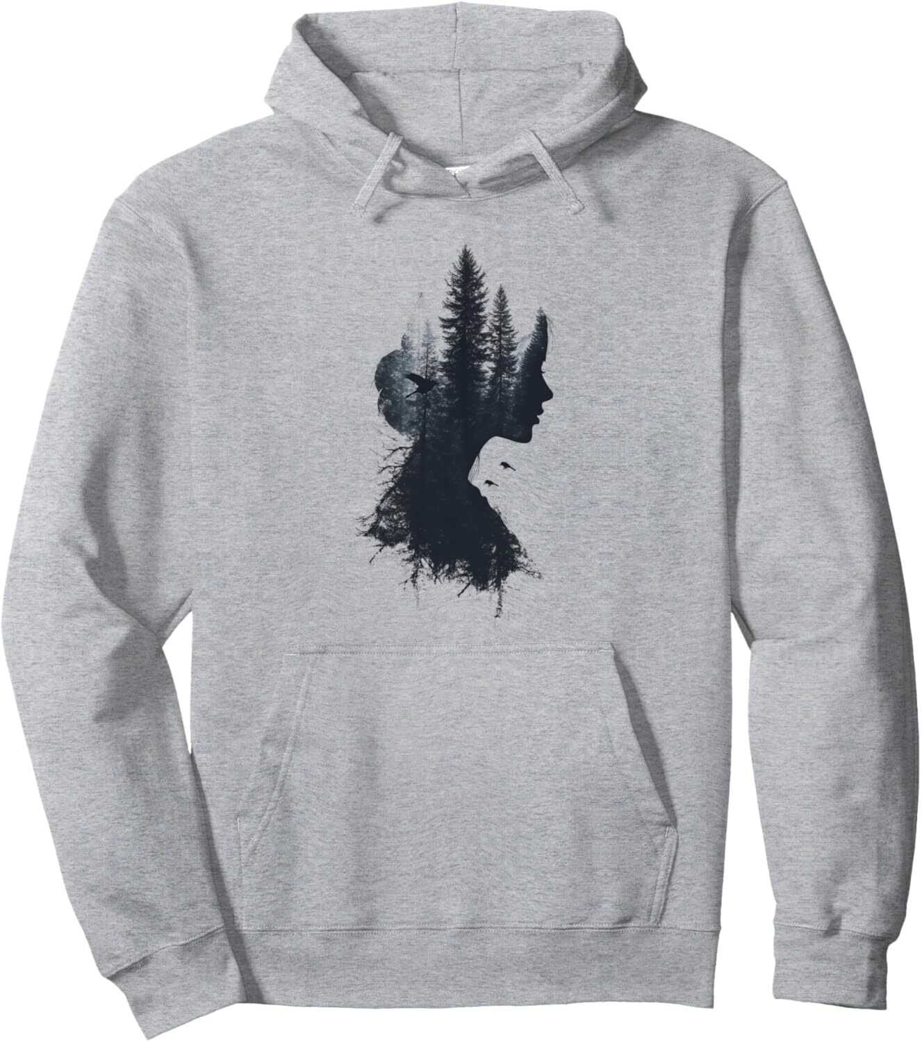 Hoodie for Mens Womens Nature Lover Forest Silhouette Wildlife Bird Gift Pullover Hoodie Graphic Hoodies sweatshirt Pullover Long Sleeve