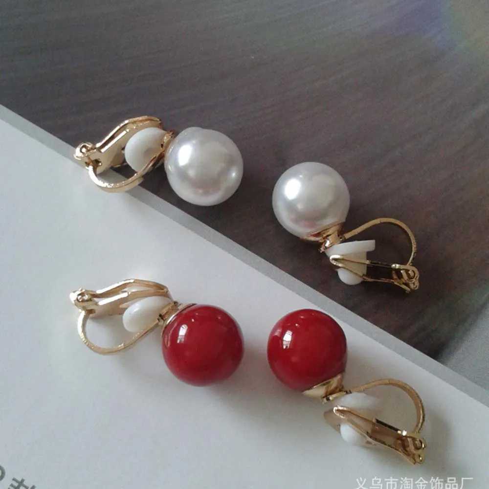 JIOFREE New Arrive Fashion Simple pearl clip on Earrings Non Piercing For Women Elegant Simulated Pearl Jewelry BrincosX240913