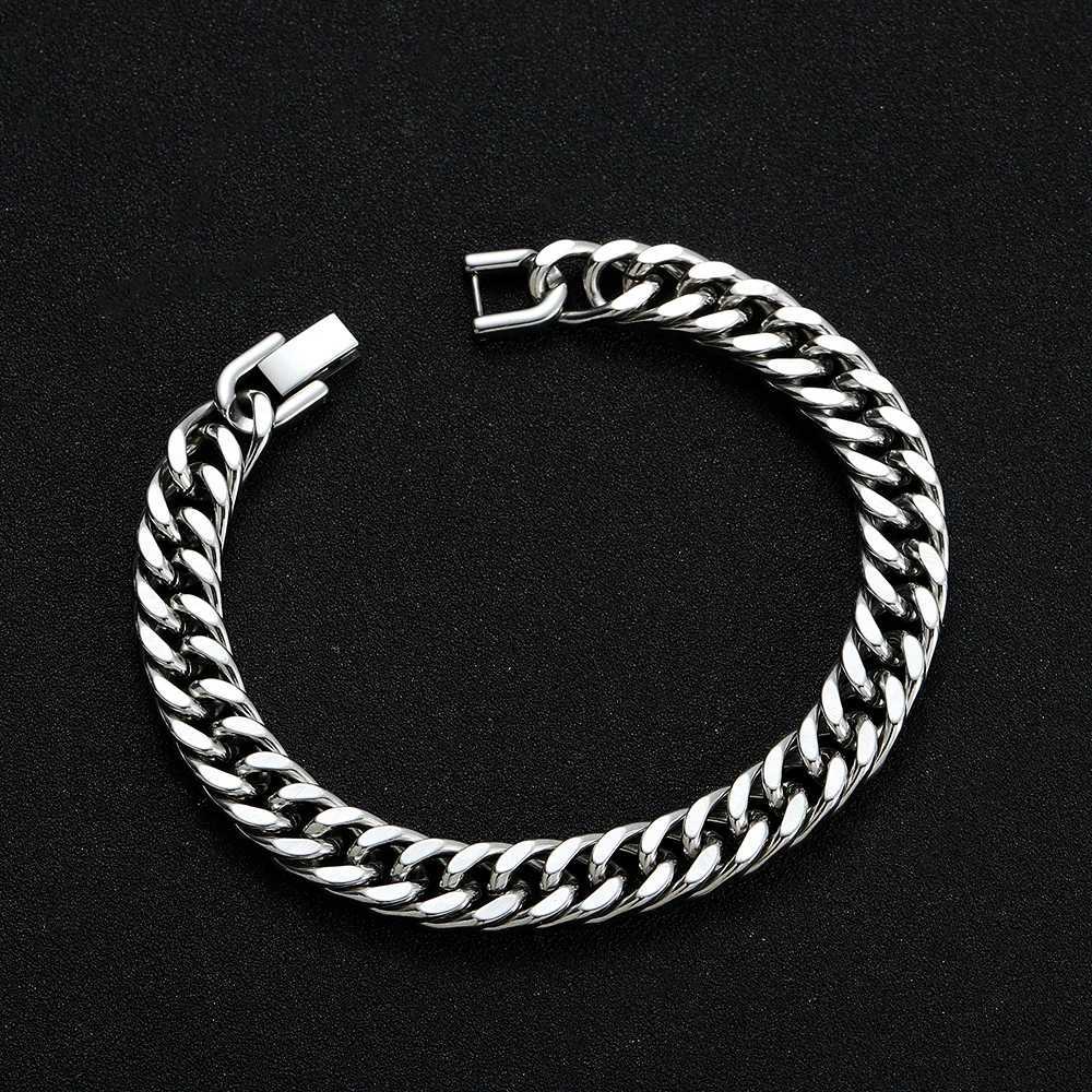 New Arrival Width 10MM 316L Stainless Steel Cuban Chain Bracelet For Men Fashion Hip Hop Party Accessories Boyfriend GiftsX240913