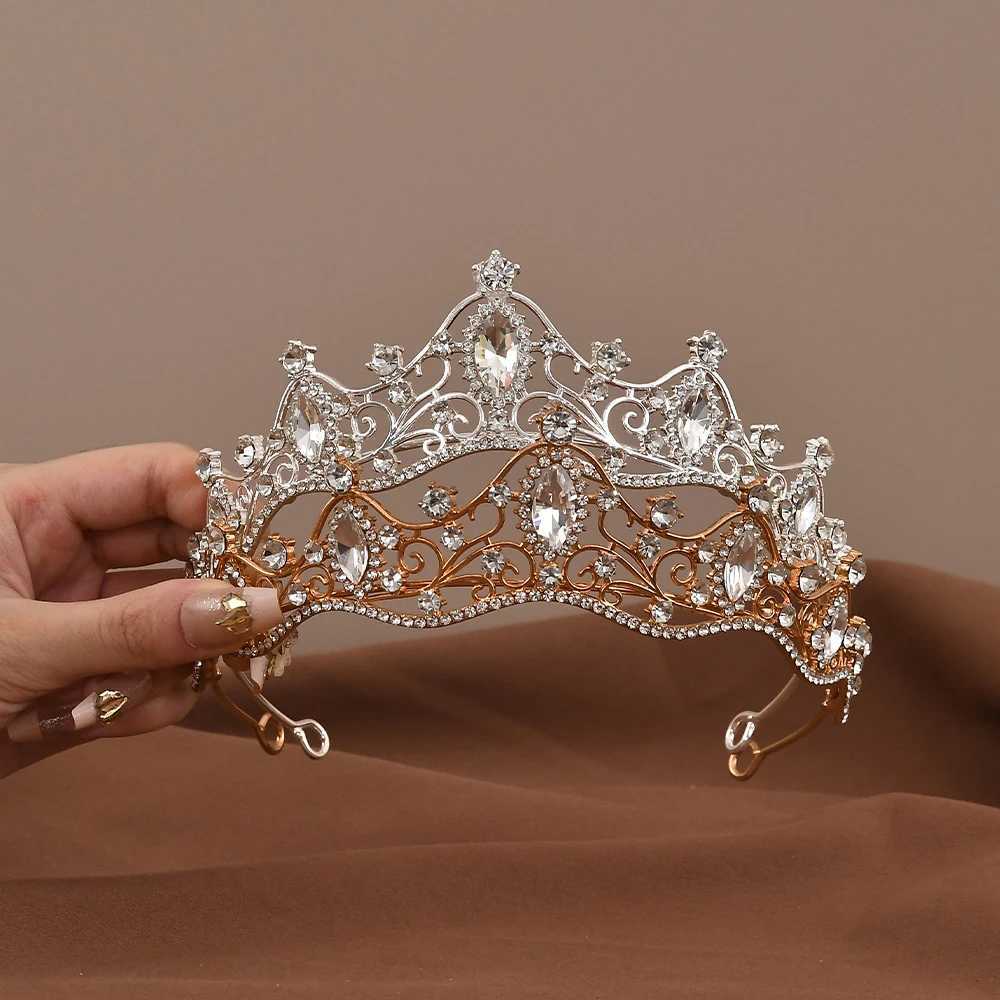 Princess Queen Vintage Baroque Crystal Crown Rhinestone Tiara For Women Bridal Weeding Party Prom Jewelry Hair AccessoriesX240913