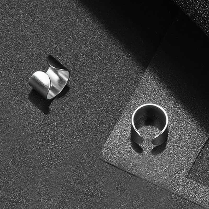 Punk Stainless Steel Ear Cuff Ear Clip For Women Men Cuff Wrap No Pierced C Shape Earrings Clips Non-Piercing Cartilage JewelryX240913