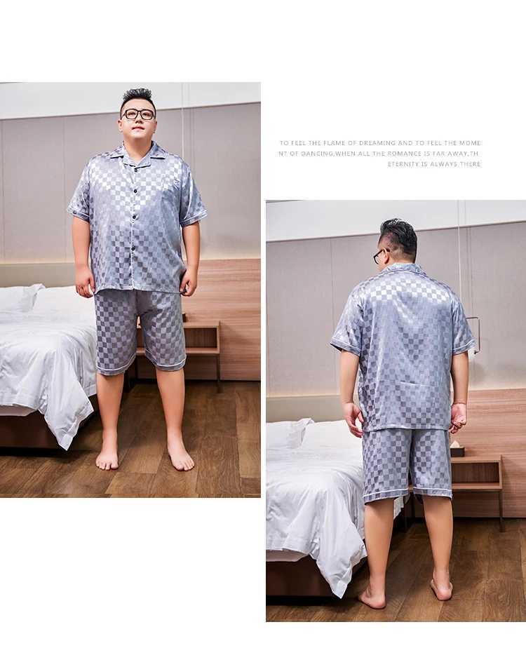 3XL-5XL Loose Man Home Clothes Round Neck Short Sleeve Man Two-piece Set Simple Printing Pajamas Set for Man Summer New Y240913