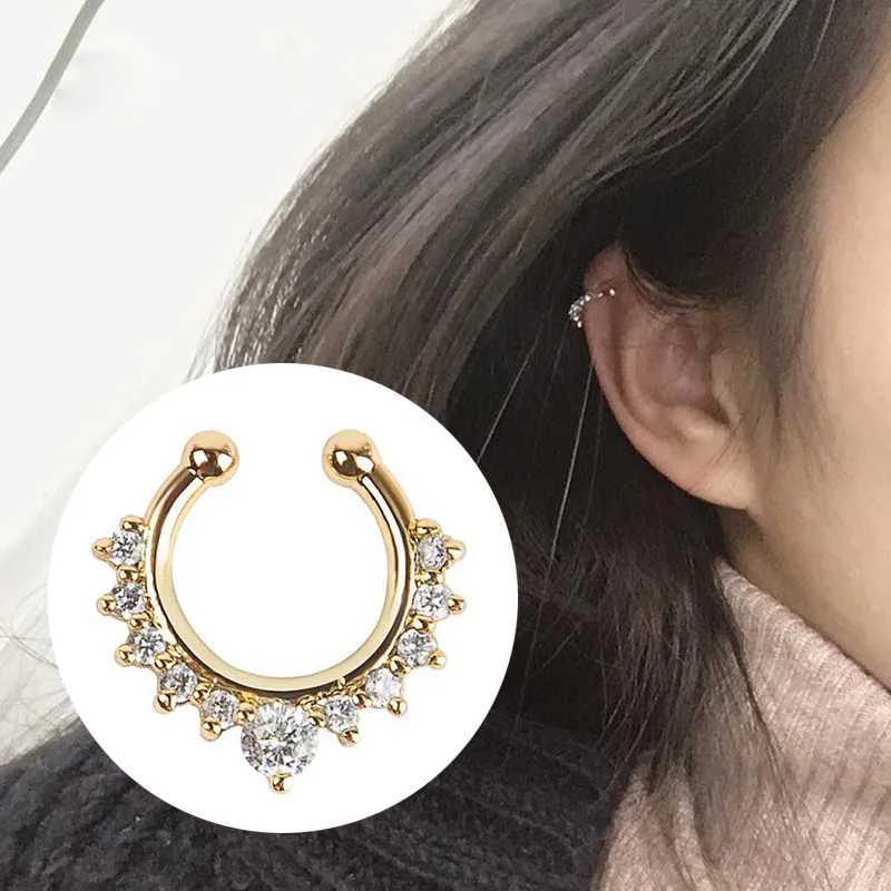 New Hiphop Style Fashion Punk Rock Ear Clip Cuff Wrap Earrings No piercing-Clip On Earring Statement Jewelry Ear ClipX240913
