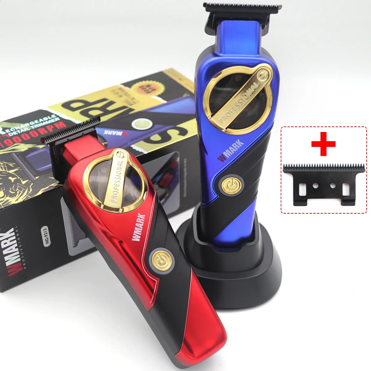 2024 WMARK 9213 Hair TrimmerMagnetic Levitation motor High Speed 9000RPMBeard TrimmerHair Clipper for MenDLC Blade 240911