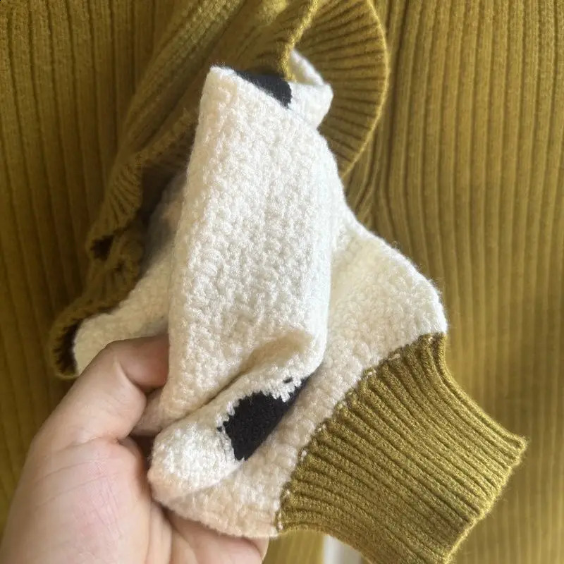 Baby Girls Winter Clothes Set Warm Outfits Kids Girls Flower Knit Sweater and Pants Autumn Girl Clothing Set Children Costume 240902