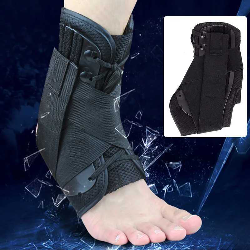 Ankle Brace Support Stabilizer Sports Football Compression Adjustable Lace Up Ankle Socks Protector Orthosis Y240913