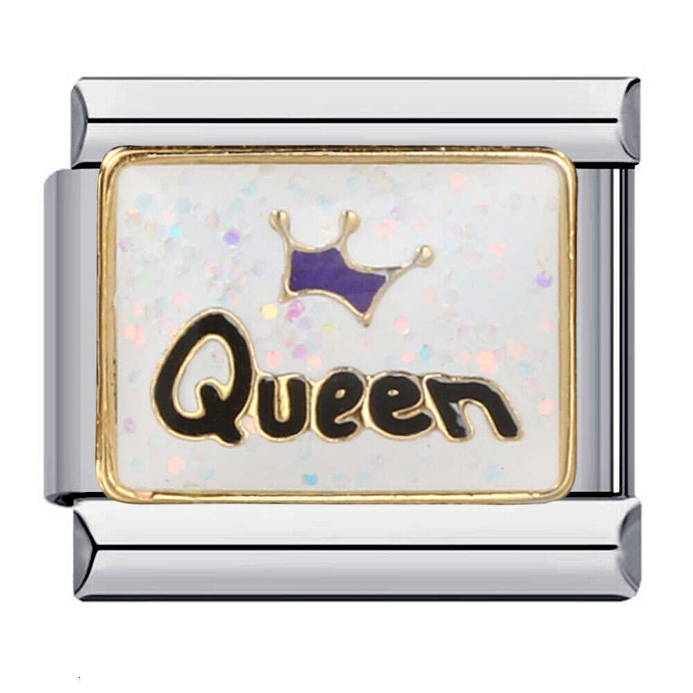 Goddess Series Gold Plated Enamel DIY Bead Personalized Welding Pattern Bracelet Italian Charm Links Fit 9Mm Bracelet Jewelry DIY Making Gifts