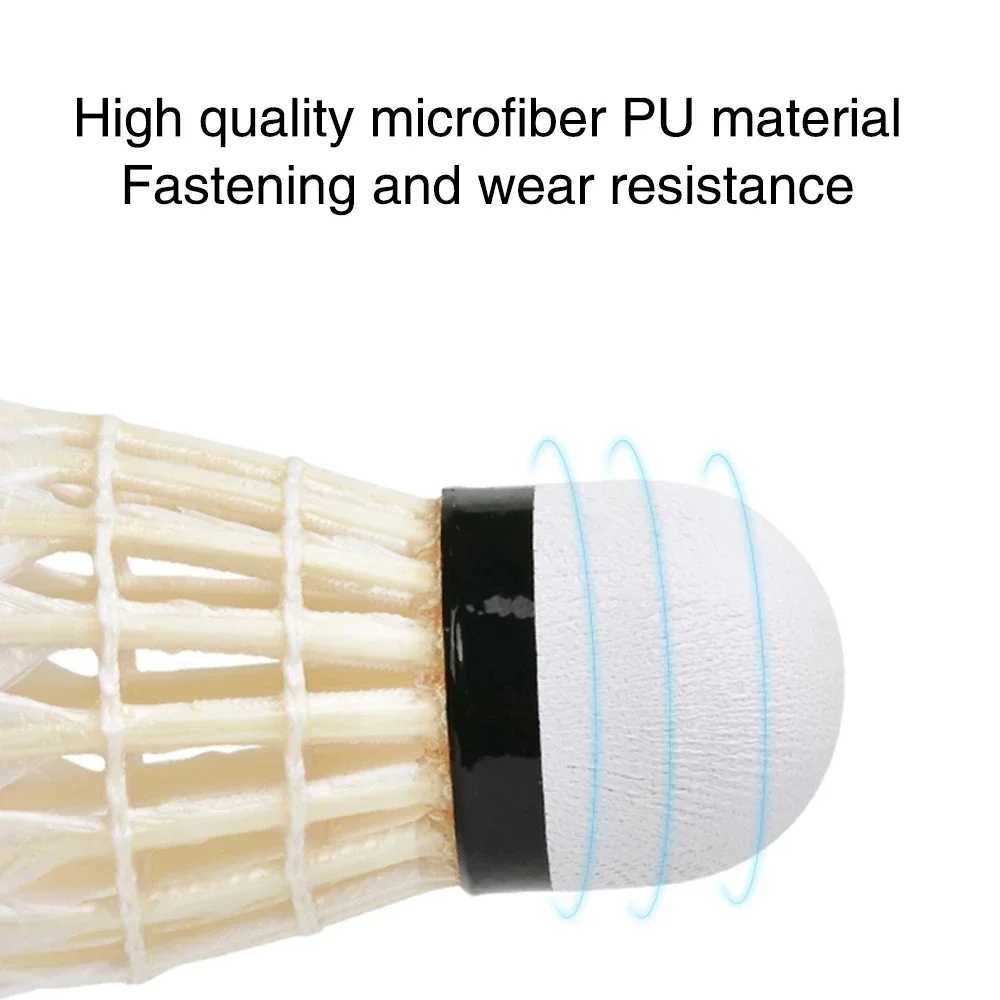 1/3/6/12pcsHigh Quality Ball Sports Tools Durable Foam Head Soft Texture Badminton Racket Badminton Goose Feather Y240912