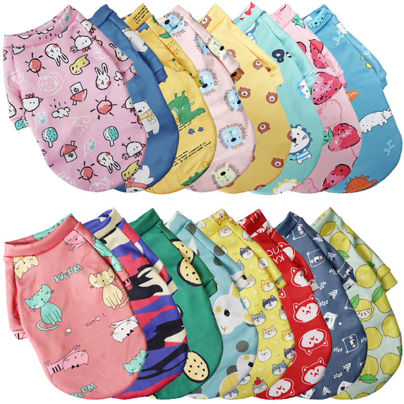 Pet Dog Costume Cute Animal Printed Pet Coat Cotton Soft Pullover Dog Shirt Jacket Sweatshirt Cat Sweater Pets Clothing Outfit
