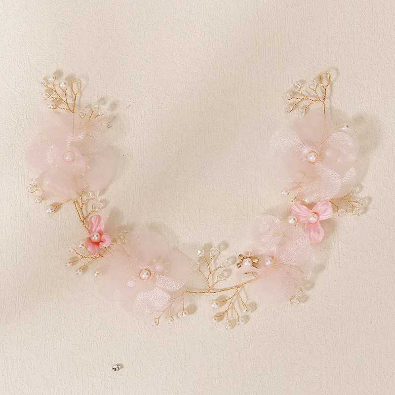 Ladies New Hair Jewelry For Wedding Girls Princess Party Cospaly Headbands Flower Pearl Wreath HeadbandX240913