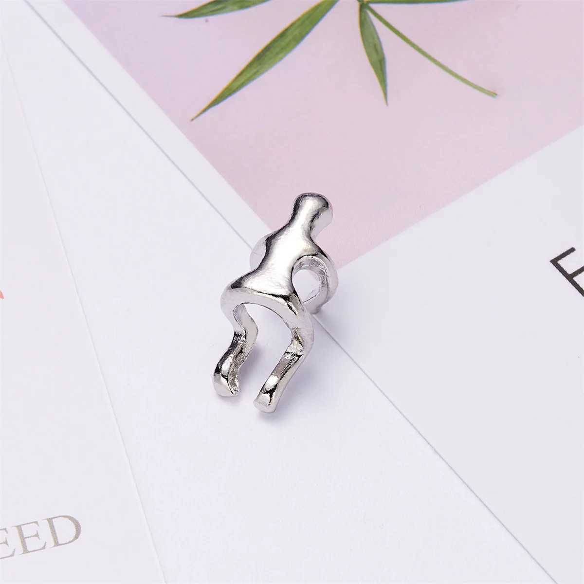 1PC Gold Color Silver Color Figure Shaped Earrings Ear Clip Climbing Climber Ear Cuff Non Pierced Ear Clip Cartilage EarringsX240913