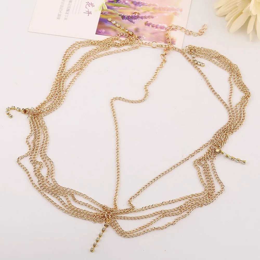 Boho Crystal Bride Headdress Hair Accesories New Fashion Elegant Head Chain Jewelry Women Wedding Accessories Bridal HeadpieceX240913