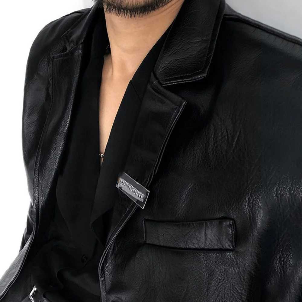 Mens Autumn And Winter Elegant British Casual Street Leather Clothing Unisex Short Leather Jacket MenS Long-Sleeved SuitX240913