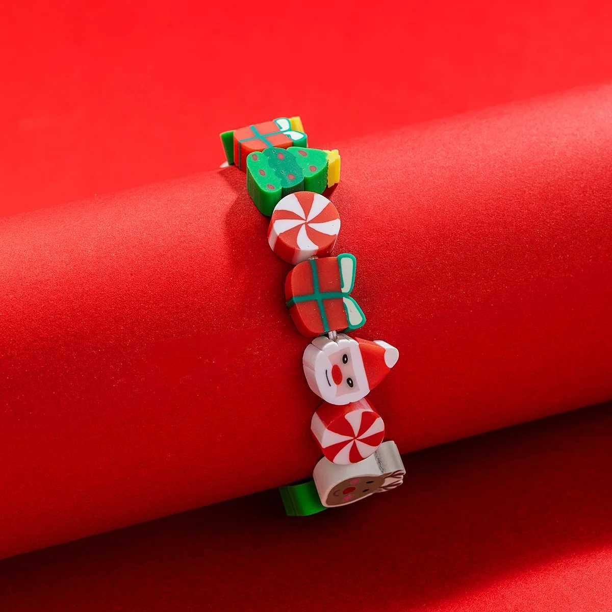 Fashionable Santa Claus reindeer Christmas tree bracelet cute version for women and girls hip-hop classic wrist accessories gift W240913