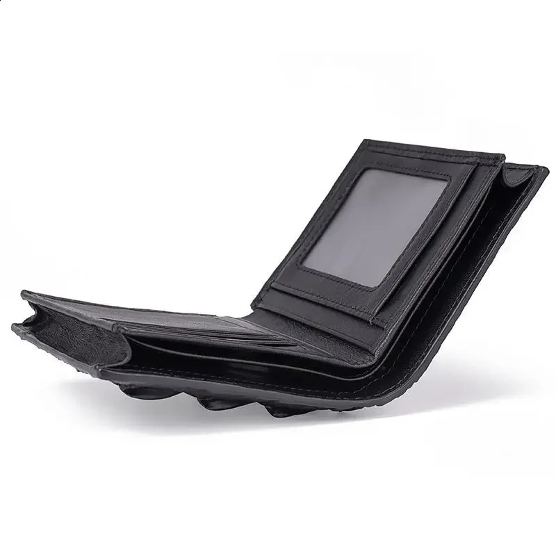 Fashion Business Mens Wallet Genuine Leather Short Organizer Boys y Card Clip 240910