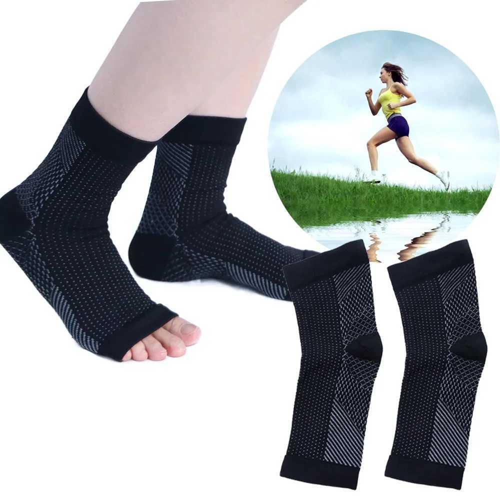 Sport Ankle Support Brace Elastic Compression High Protect Guard Band Safety Running Basketball Fitness Foot Heel Wrap Bandage Y240913