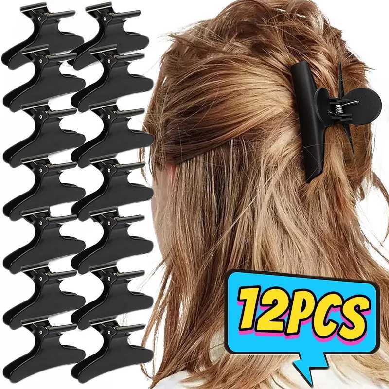3/12pcs Butterfly Hair Clips Woman Girls Hairpins Styling Holding Tools Hair Section Claw Clamps Professional Salon AccessoriesX240912