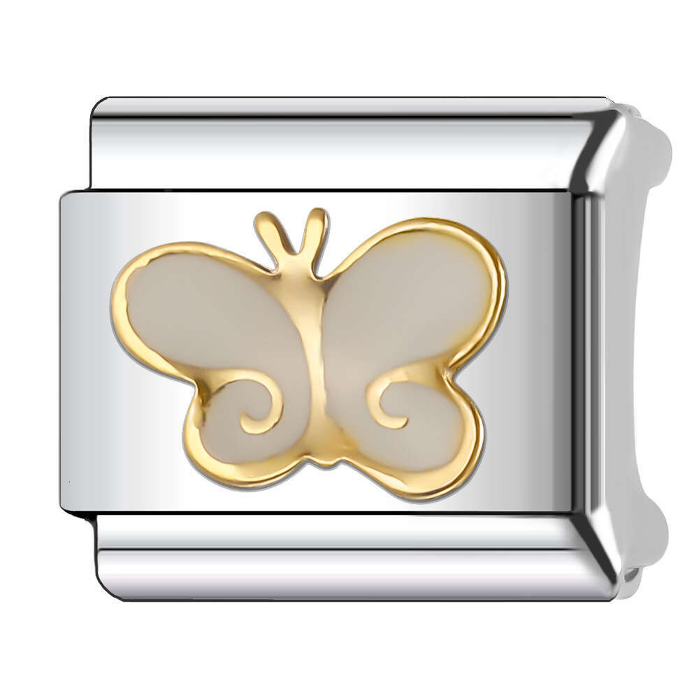 2024 New Women's Gift Cute Animal Colorful Butterfly bead Italian Charms Links Beads Fit 9Mm Stainless Steel Bracelet DIY Making Jewelry