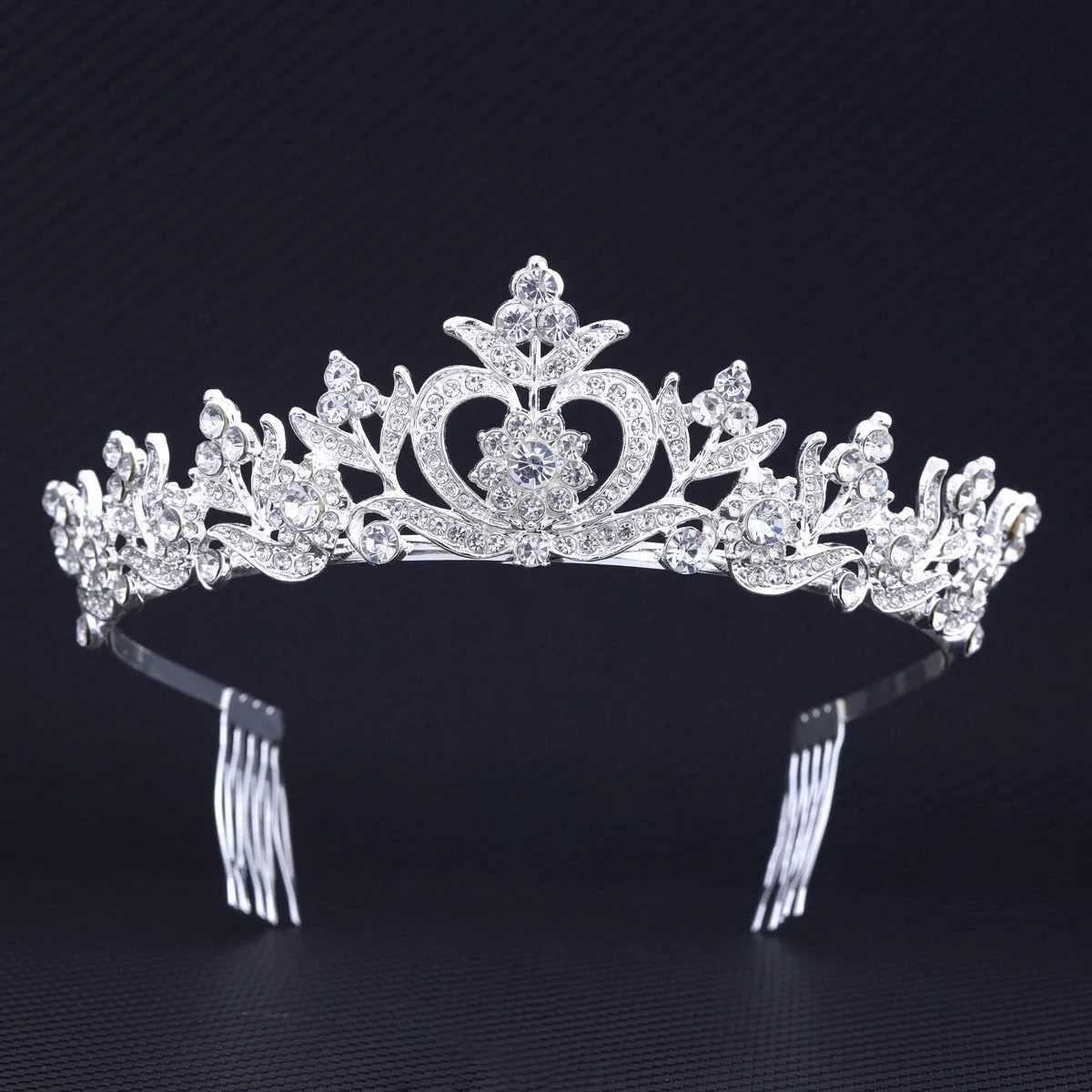 Gold Silver Color Bridal Headwear Crystal Crown Hair Comb Ladies Exquisite Dazzling Luxurious Birthday Party Hair AcessoriesX240913