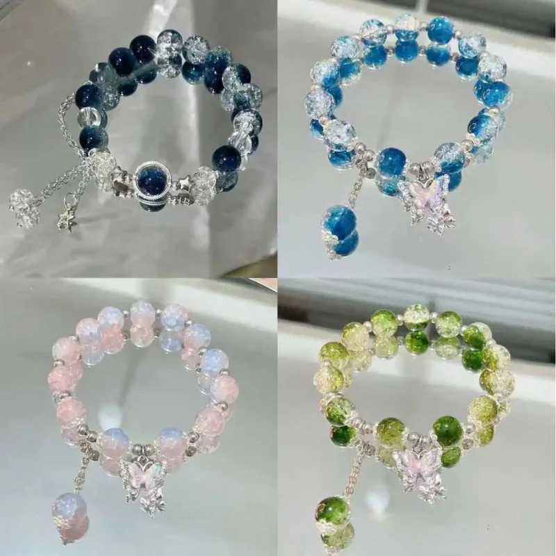 Fashionable crystal bead bracelet sweet and cute five point star tassel party wedding jewelry mens jewelry wholesale W240913