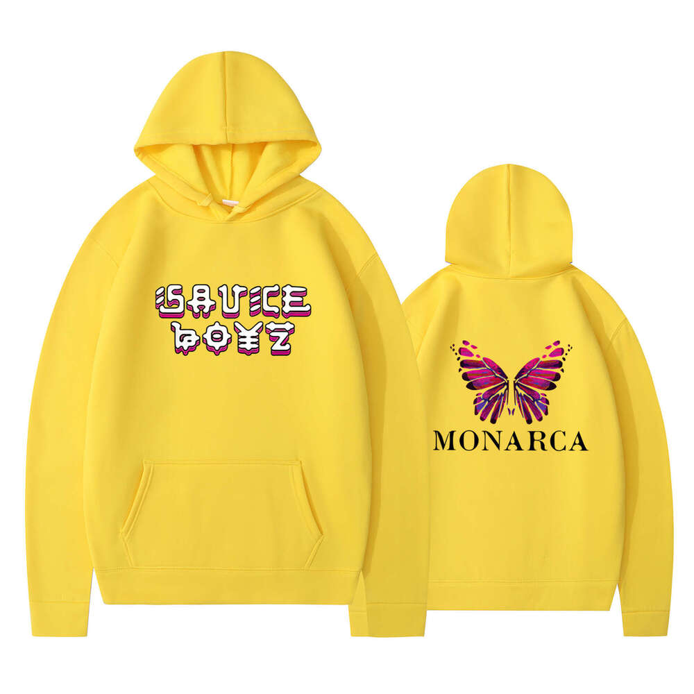 Hot Selling European And American Hip-Hop Butterfly Peripheral Printed Hoodie Men's And Women's Spring And Autumn Long Sleeved Top Hoodie