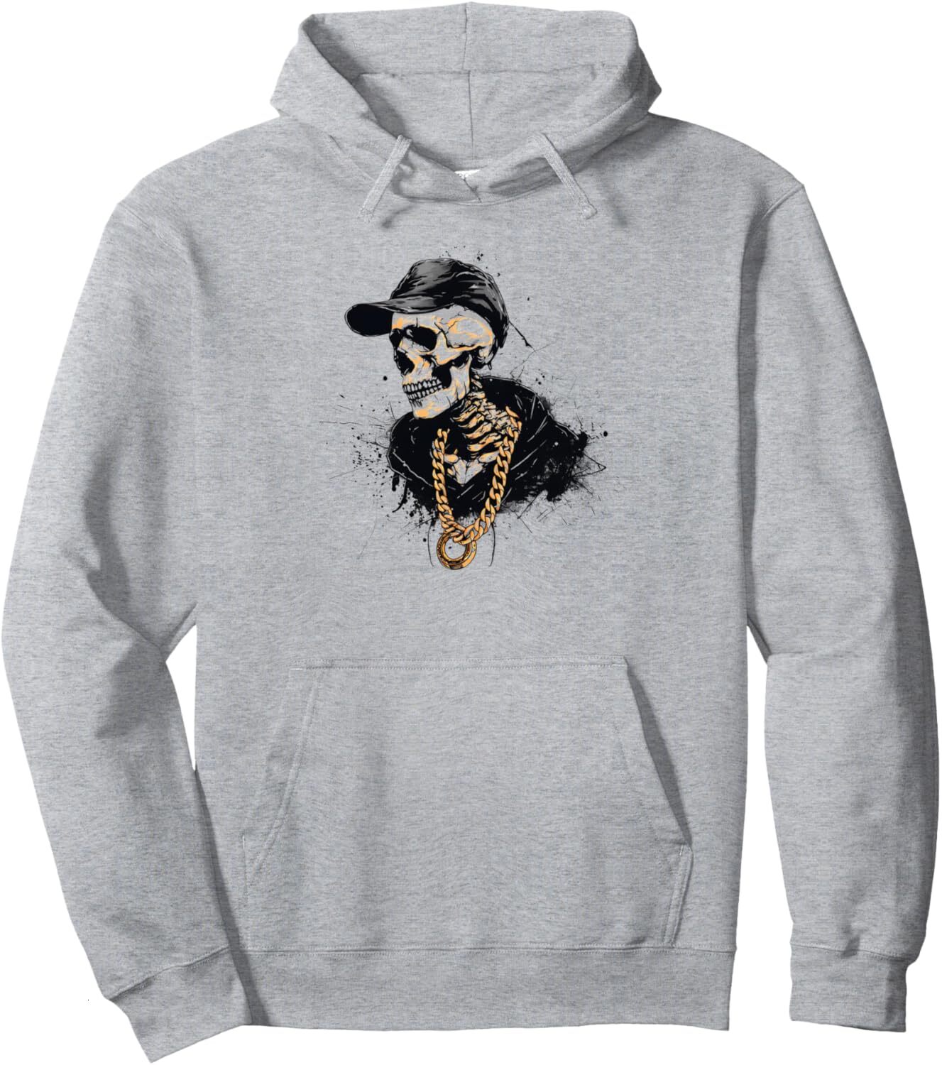 Hoodie for Mens Womens Skeleton Skull Hip Hop Rap Music Fan Gift Graphic Pullover Hoodie Graphic Hoodies sweatshirt Pullover Long Sleeve