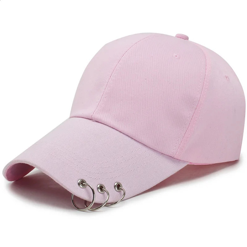 Unisex Fashion Baseball Cap Solid Color with Ring Sun Protection Casual Adjustable Four Seasons 240906