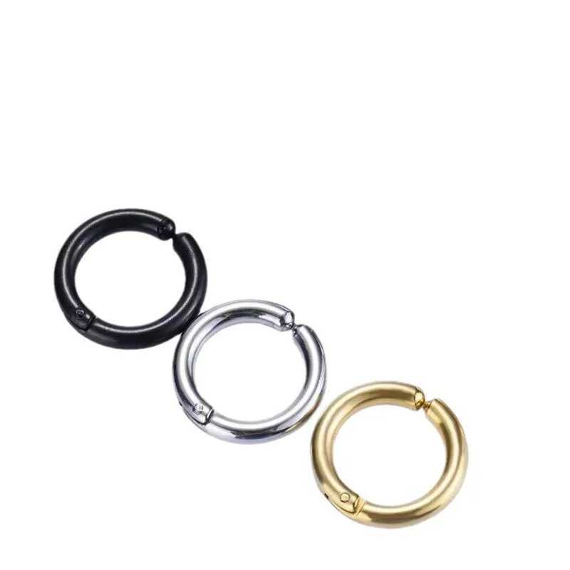 1 Pair Non-Piercing Fake Hoop Earrings Classic Punk Stainless Steel Circle Hoops Clip On Ear Earrings for Women Men Without HoleX240913