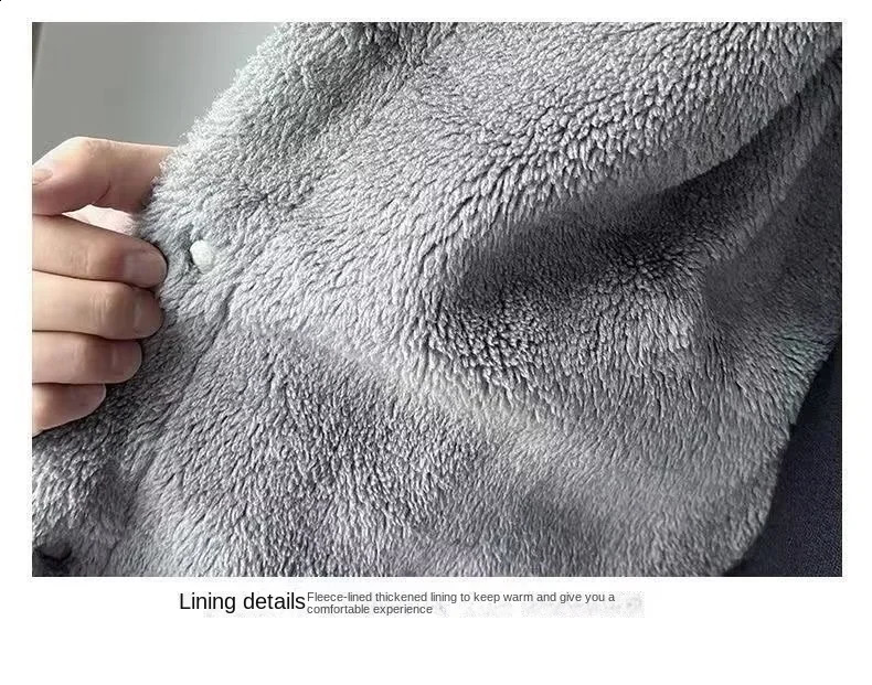 Winter Mens Denim Coat Plush Thickened Lamb Fleece Collar Casual Jacket Large n Feel Loose Men 240905