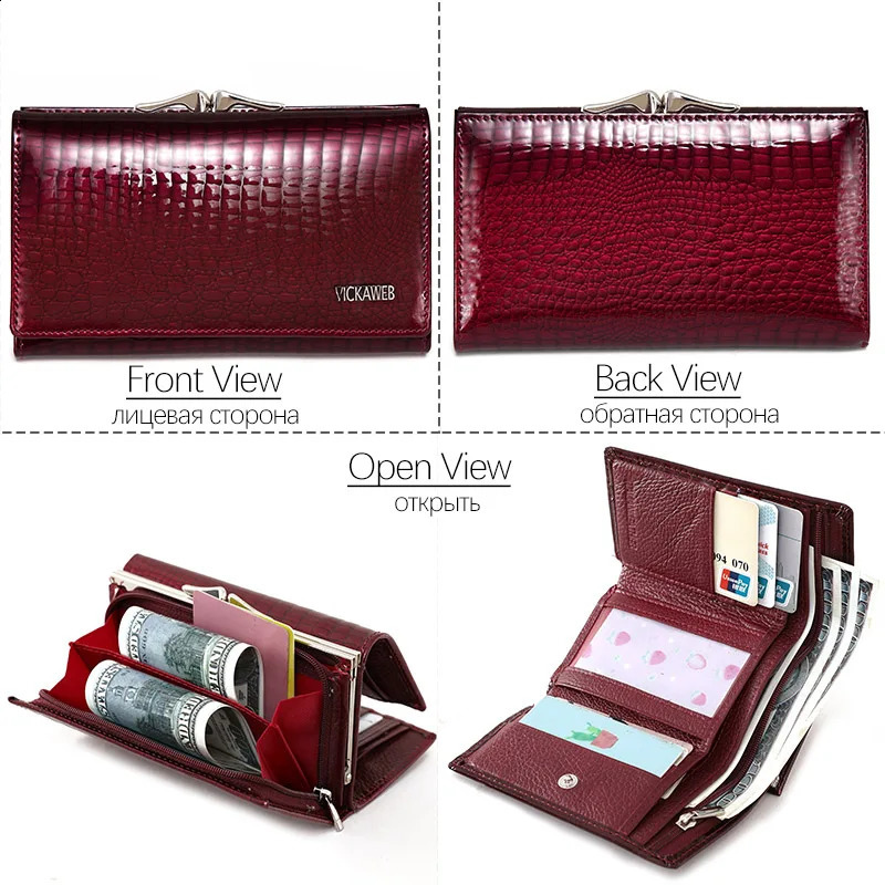 Free Gift Womens Genuine Leather Short Wallet Fashion Buckle and Zipper Mini Coin Bag AE2155 240910
