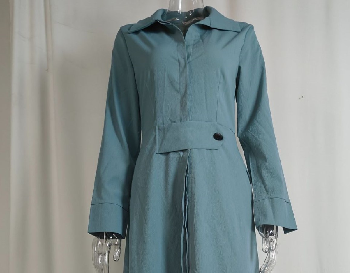 Fashion Dress for v neck shirt dress Women Luxury Elegant Solid Color Evening Dresses midi dress 2023 Party Slip Pockets Chic Long Sleeve Clothes