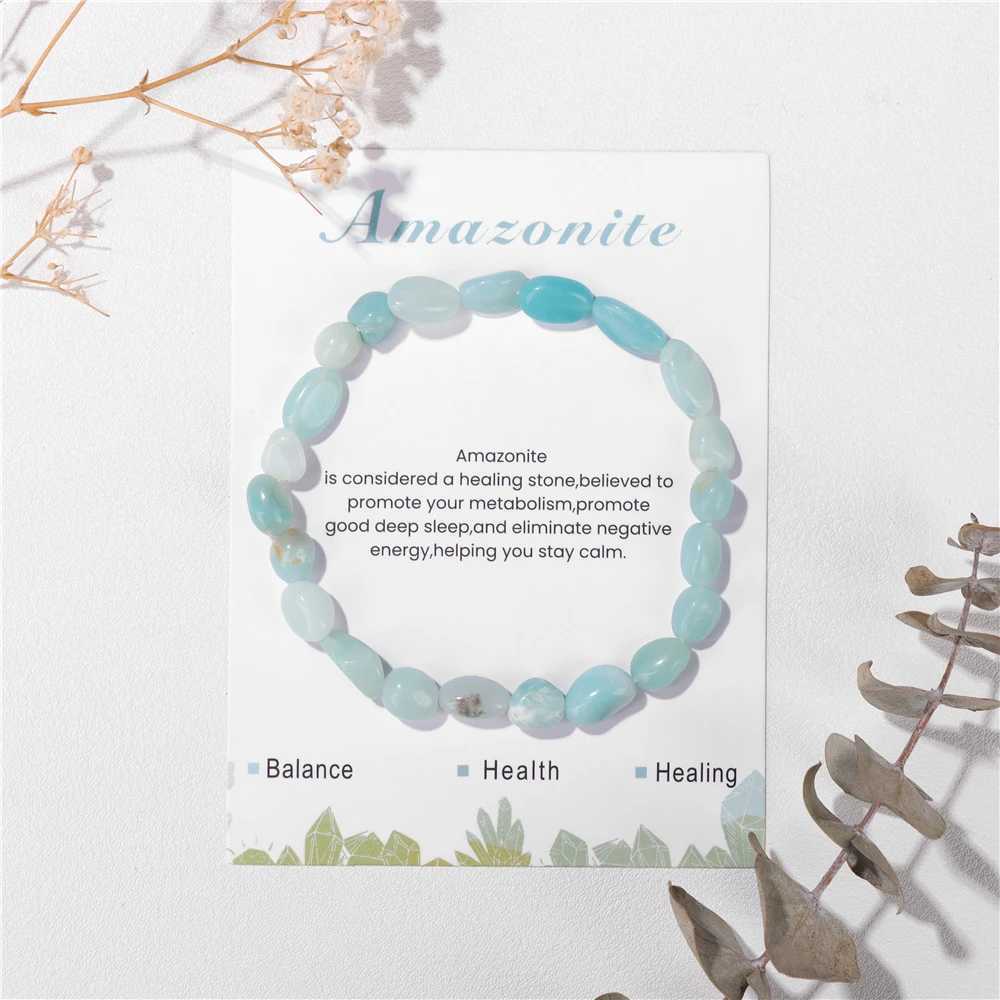Hot selling Rose Quartz Bead Bracelet Natural Stone Prehnites Citrines Bracelet with Information Card Suitable for Women Yoga Energy Gift W240913