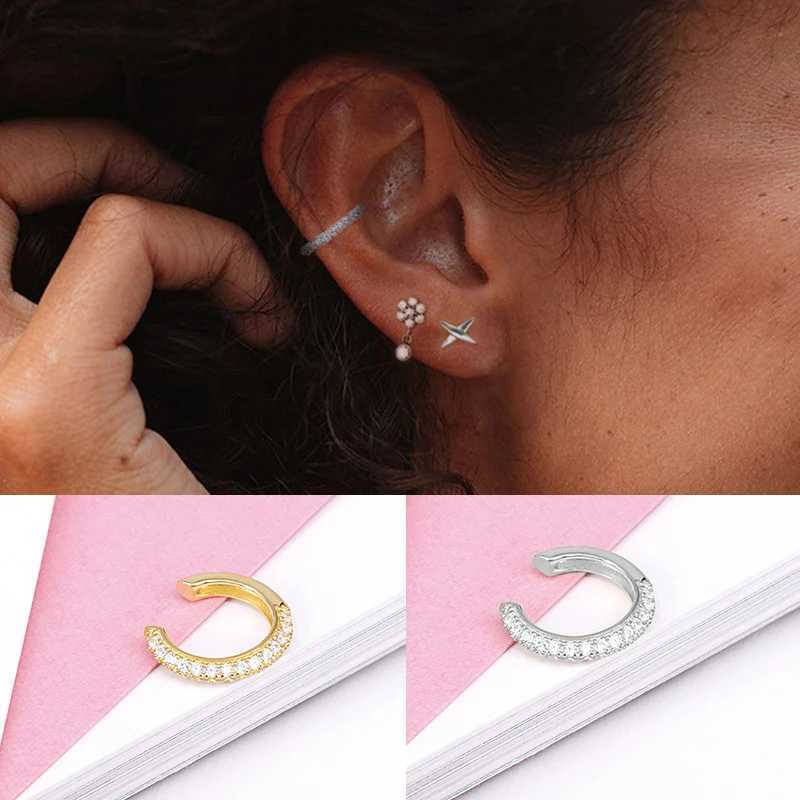 925 sterling silver Star Ear Cuff Micro Pave CZ Zircon Non Pierced Small Sized Girl Clip Earring Cuff Korean Earcuff Jewelry A30X240913