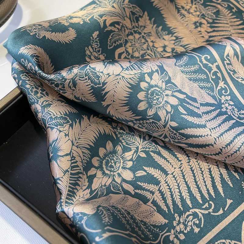 Bandanas Durag 2024 Fashion 100% Silk Scarf Womens Shawl Bag Womens Collar Foulard Scarf New Pashmina Womens Headscarf Bandage J240909