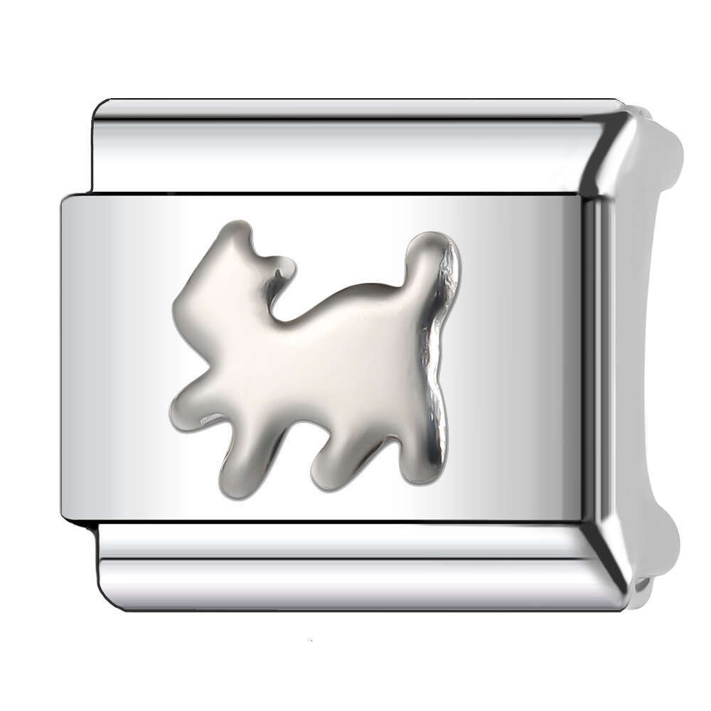 New Women's Gift flower and heart Bead Italian Charms Links Bangle Beads Fit 9mm Stainless Steel Bracelet Making DIY For Women Fashion Jewelry