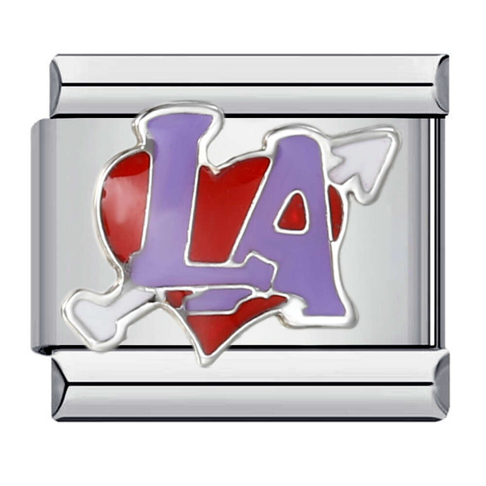 Bead With Gold Plating And Enamel Pattern DIY Bracelet Italian Charm Italian Charm Links Fit 9Mm Bracelet Jewelry DIY Making Gifts