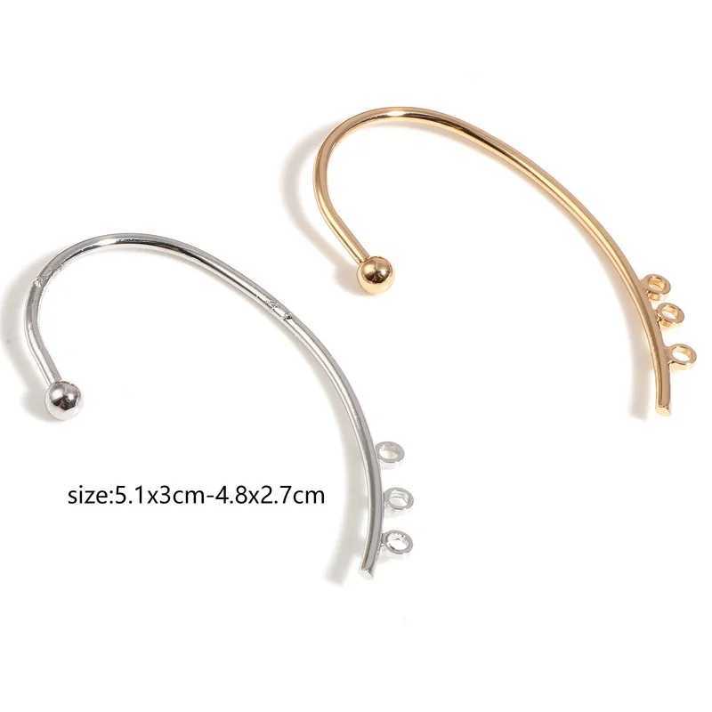 2 PCs Matel Ear Cuff Clip On Stud Wrap Earrings Gold Color Cuff Earring Earcuff Wrap For DIY Earring Clip Jewelry MakingX240913