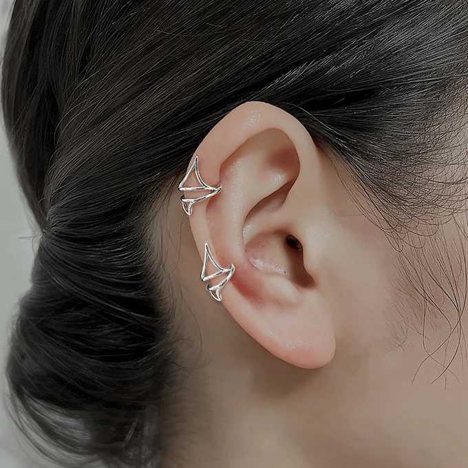 VIVILADY 1 Piece 925 Silver Elf Clip Earrings with No Pierced Ears for Women Fine Jewelry Minimalist AccessoriesX240913