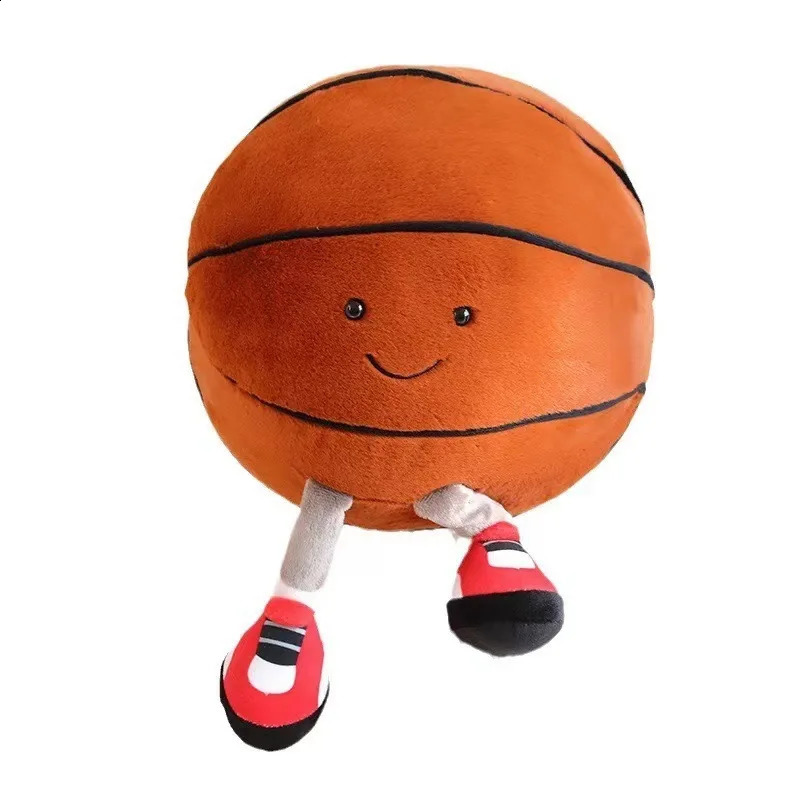 Jelly Cat Fun Sports Plush Basketball Bed Billiards Black Eight Football Baby Doll Pet Toy 240904