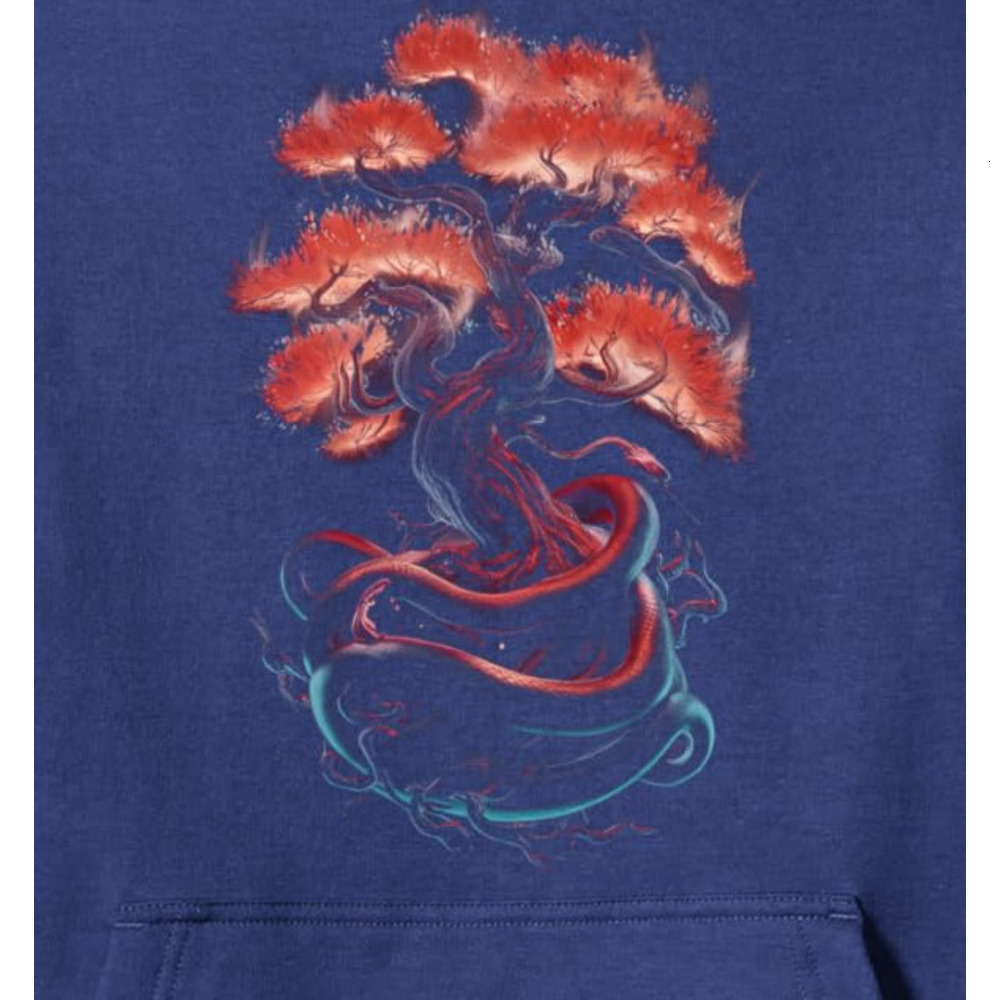 Hoodie for Mens Womens Bonsai Tree Snake Japanese Zen Garden Meditation Yoga Pullover Hoodie Graphic Hoodies sweatshirt Pullover Long Sleeve