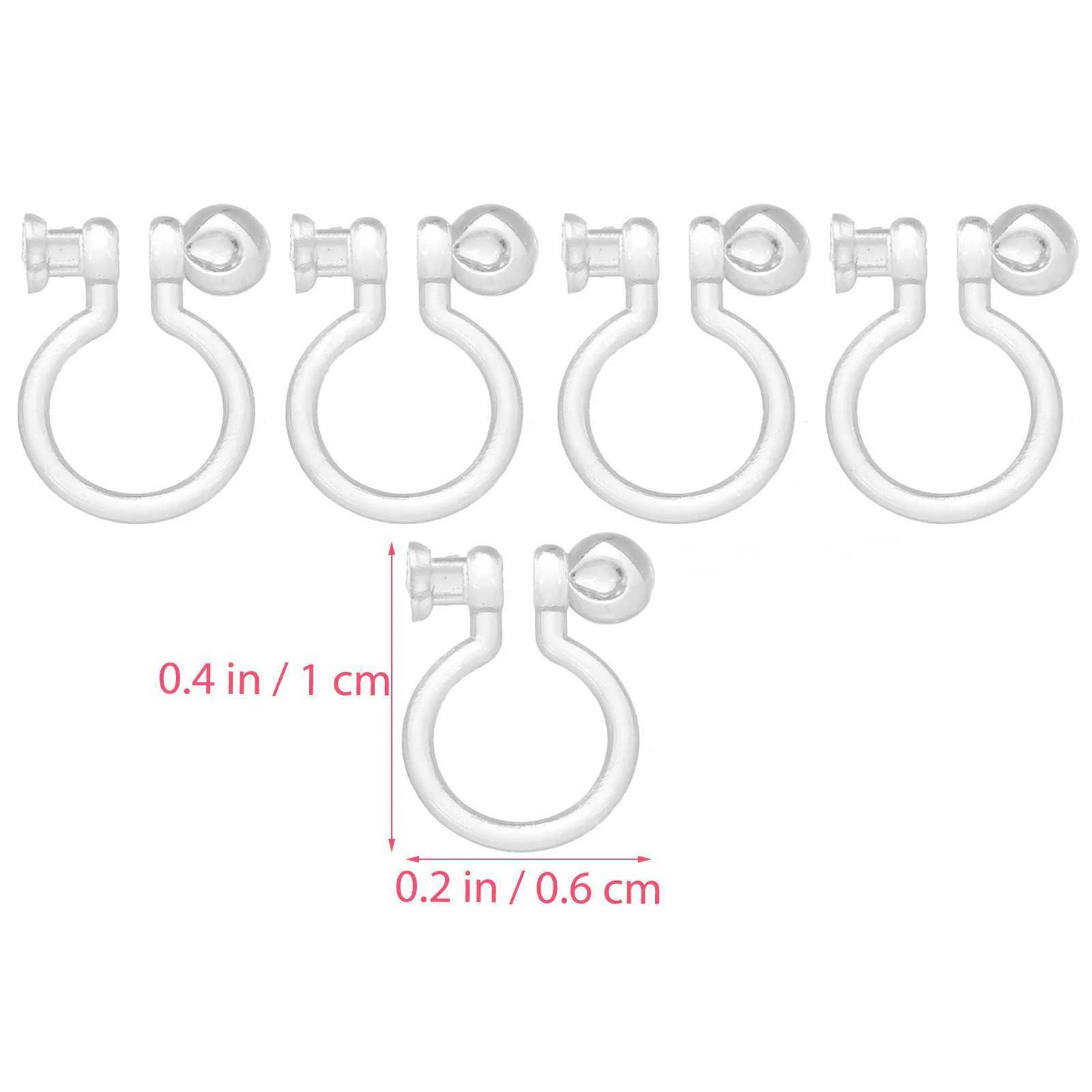 50 Pcs Earring Converter DIY Clip Material Crafting No Piercing Earrings Clip-on Plastic for Jewelry Making ClipsX240913