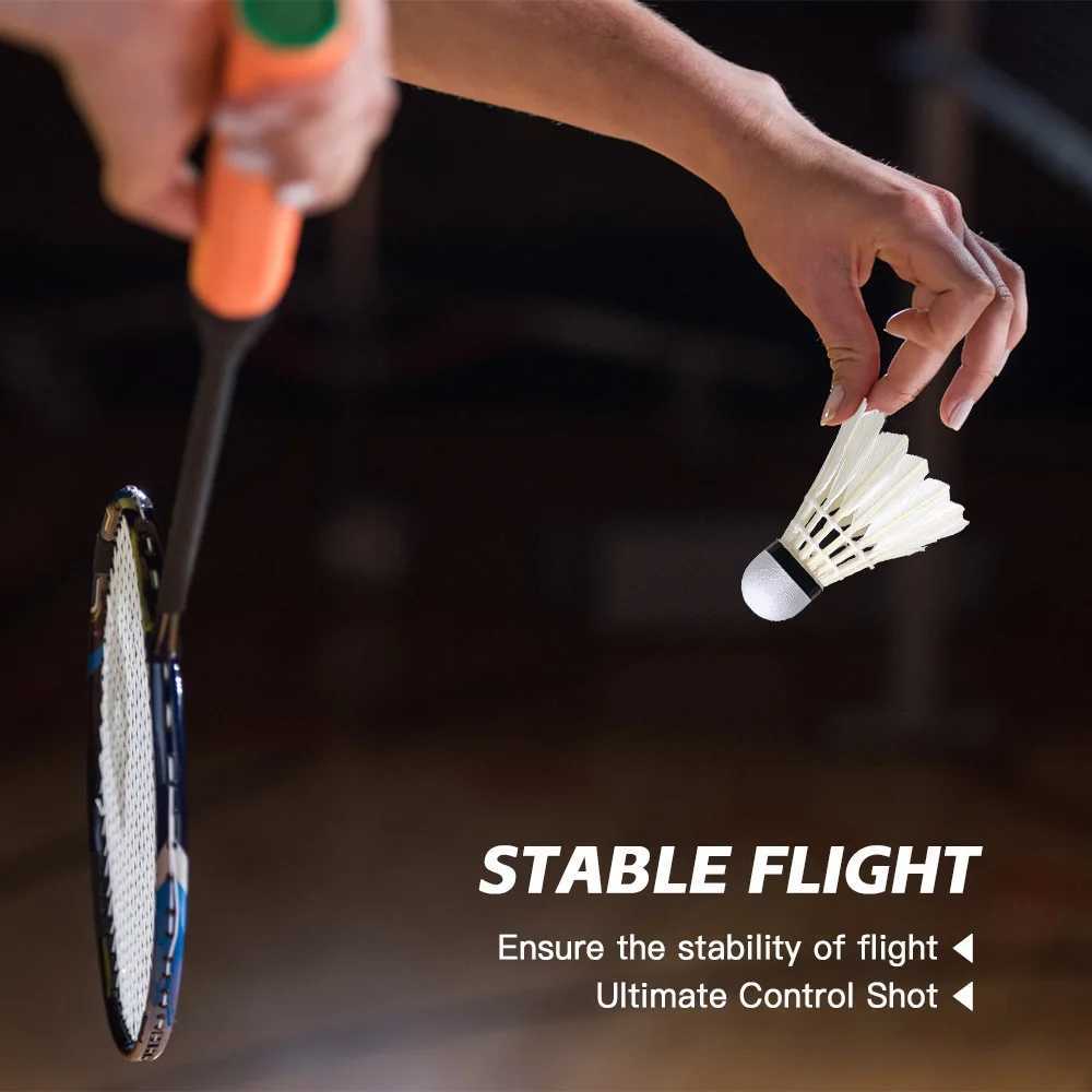 Feather Shuttlecocks for Badminton Outdoor 12Pack Beginner Training Badminton Shuttlecocks for Indoor Outdoor Badminton Balls Y240912