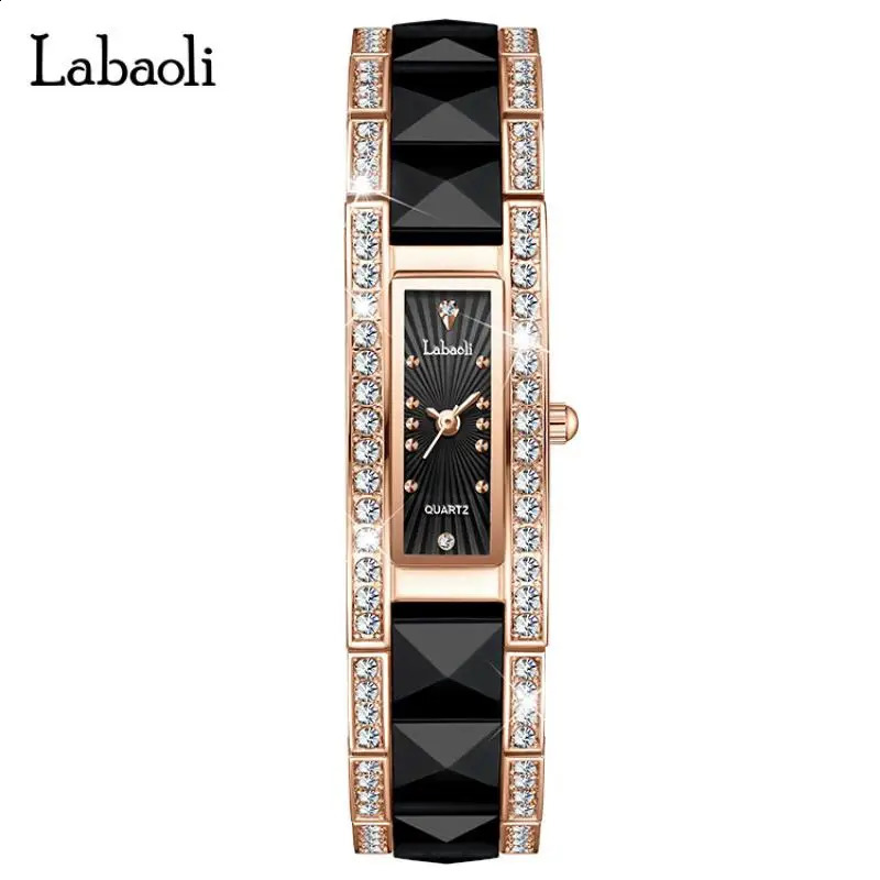 LABAOLI Rectangle y n Womens Watch Rhinestone Creative Dial Top Bracelet 240912