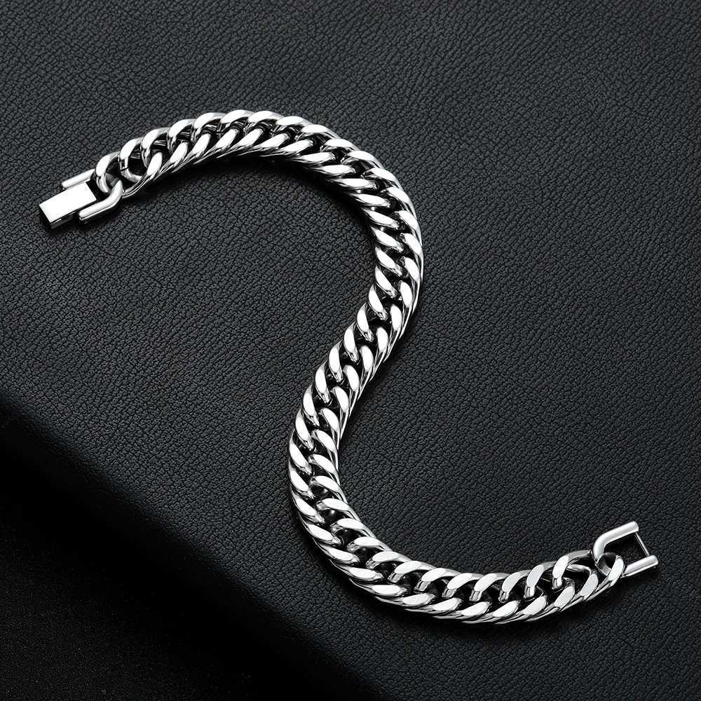 New Arrival Width 10MM 316L Stainless Steel Cuban Chain Bracelet For Men Fashion Hip Hop Party Accessories Boyfriend GiftsX240913