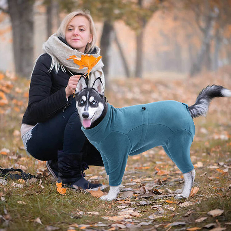 Benepaw Soft Fleece Winter Overalls For Dogs Warm Adjustable Windproof Comfortable Pet Clothes Jacket Coat For Medium Large Dogs