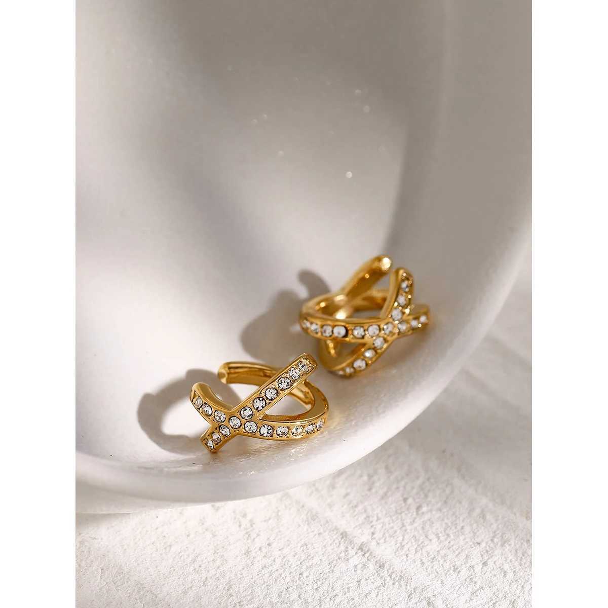 JewelryPoster New Stainless Steel Unusual Ear Clamp Stylish Waterproof Statement Metal Statement Jewelry 2024X240913